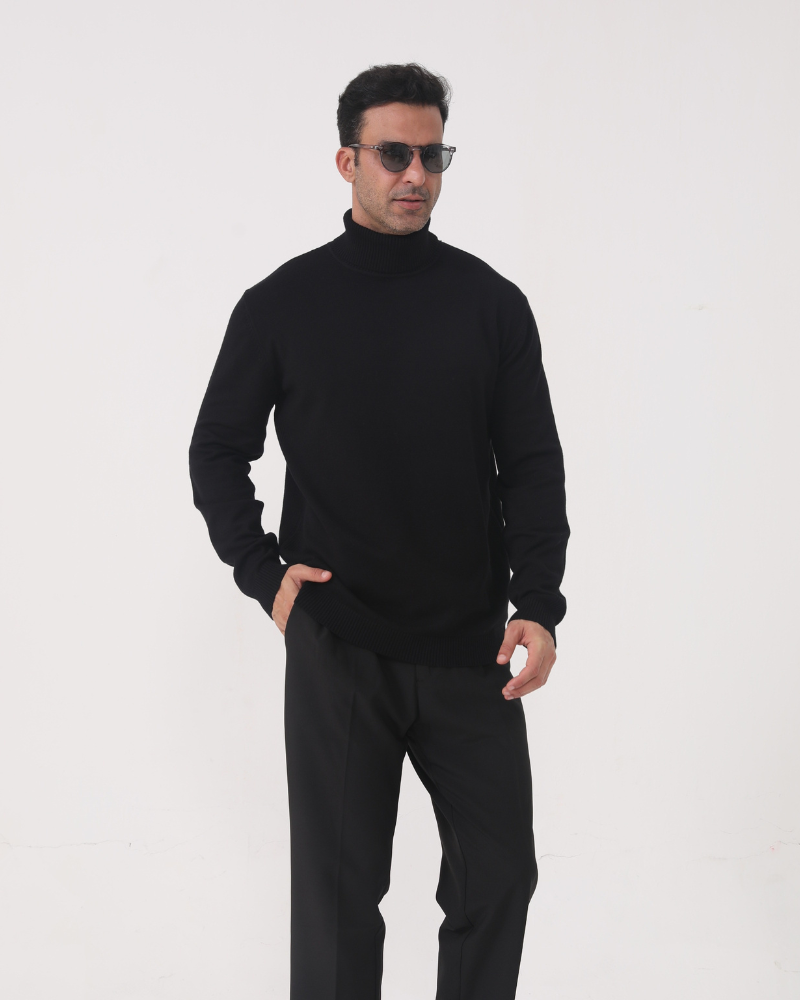 Maglione a Collo Alto Autunnale | Stile Formale e Comfort