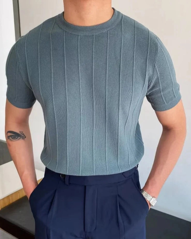 T-Shirt a Righe in Lino e Cotone | Comfort Quotidiano