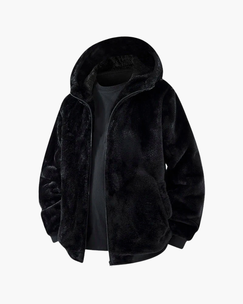 Giacca in Pelliccia Sintetica con Cappuccio | Comfort Invernale