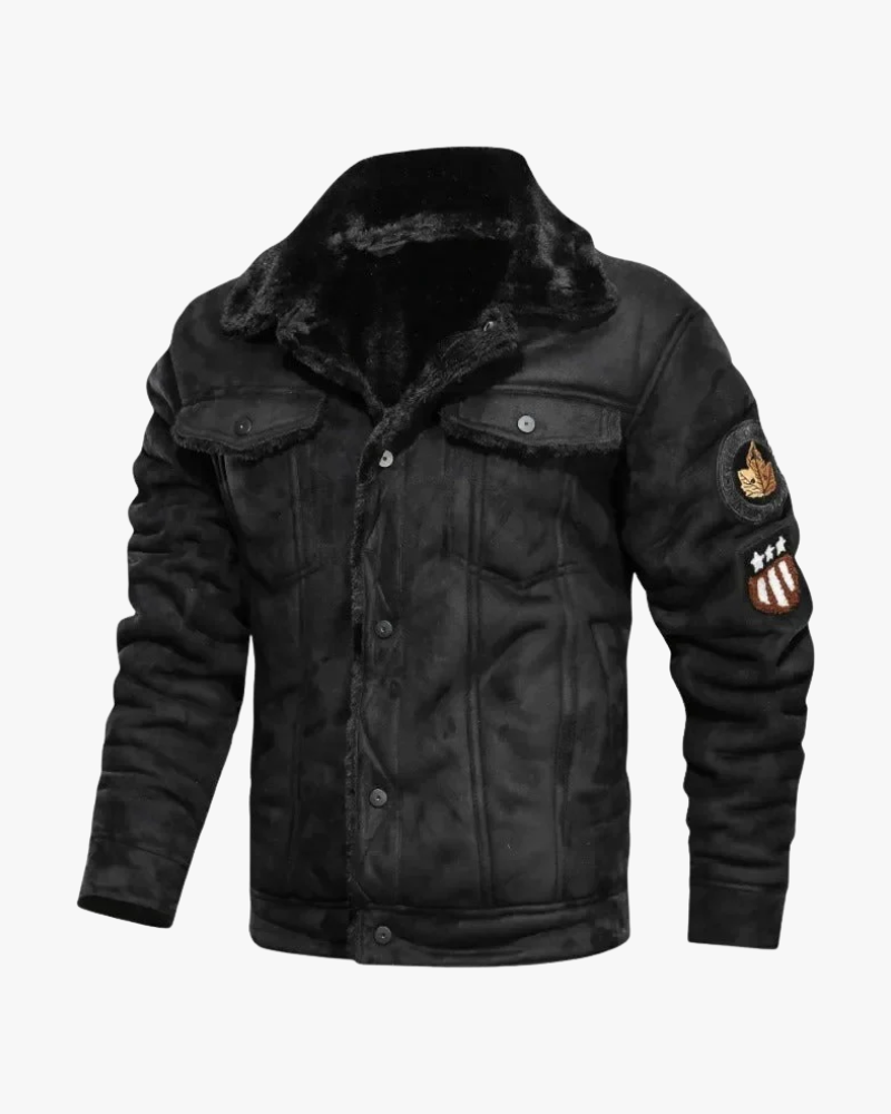 Giacca in Pelle con Fleece Interno | Stile e Comfort