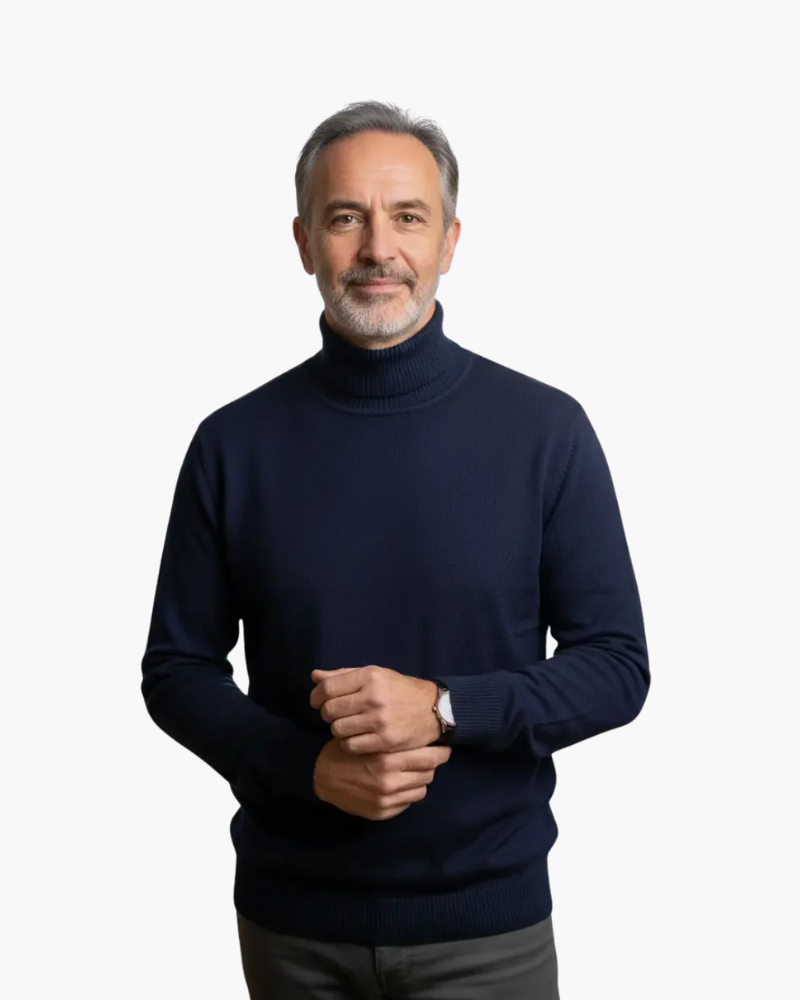 Maglione Collo Alto in Viscosa Stretch | Comfort Elegante