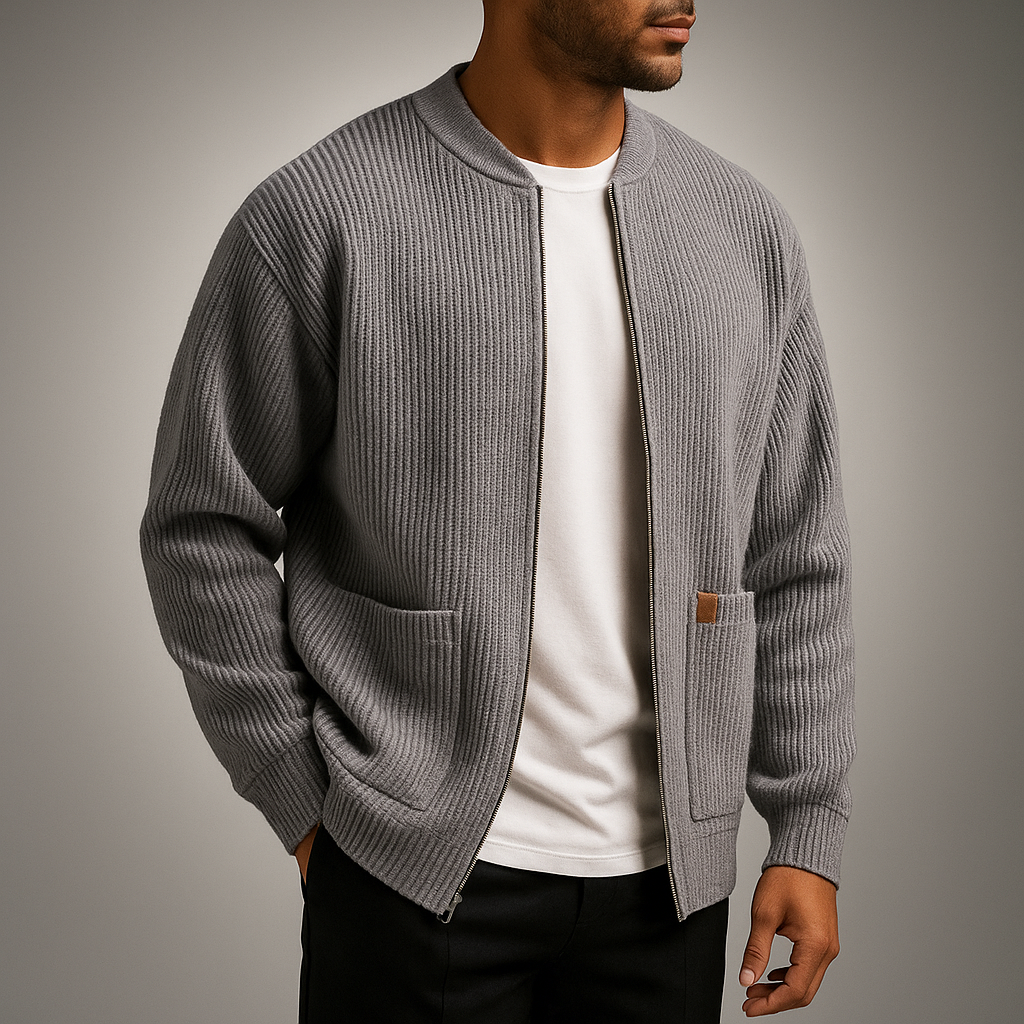 Men's Knit Cardigan - Stylish and Cozy Layering Piece