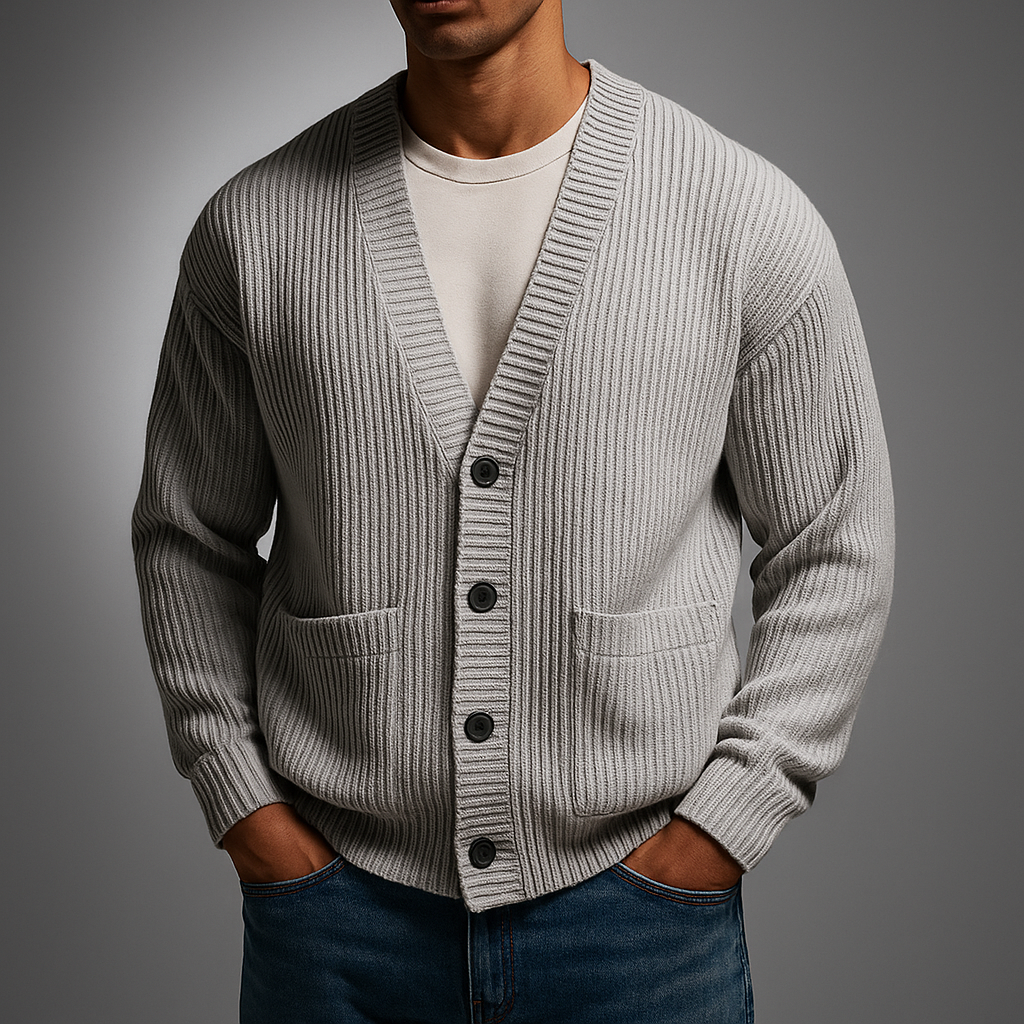 Men's Knit Cardigan - Stylish and Comfortable Layering Piece