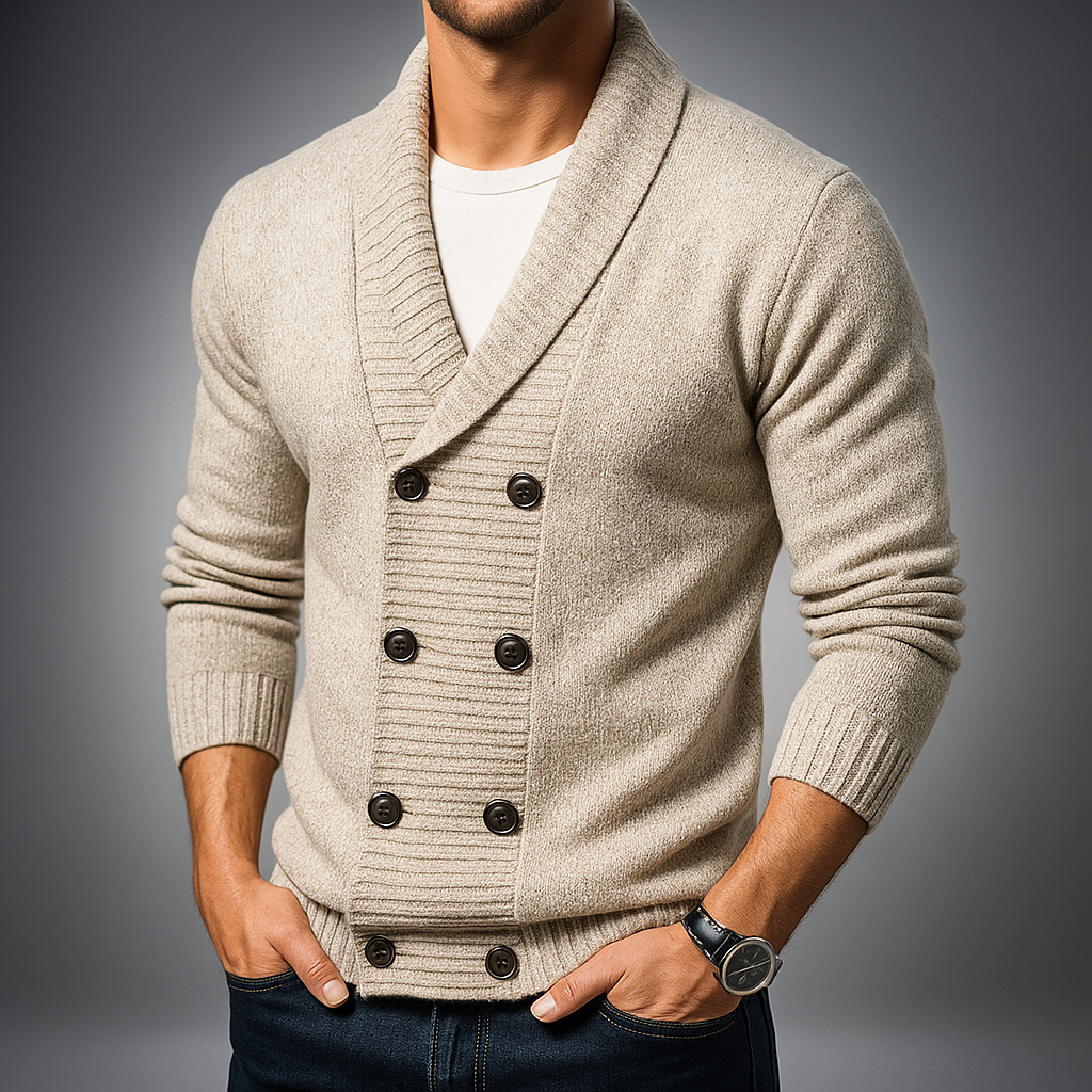 Men's Double-Breasted Cardigan