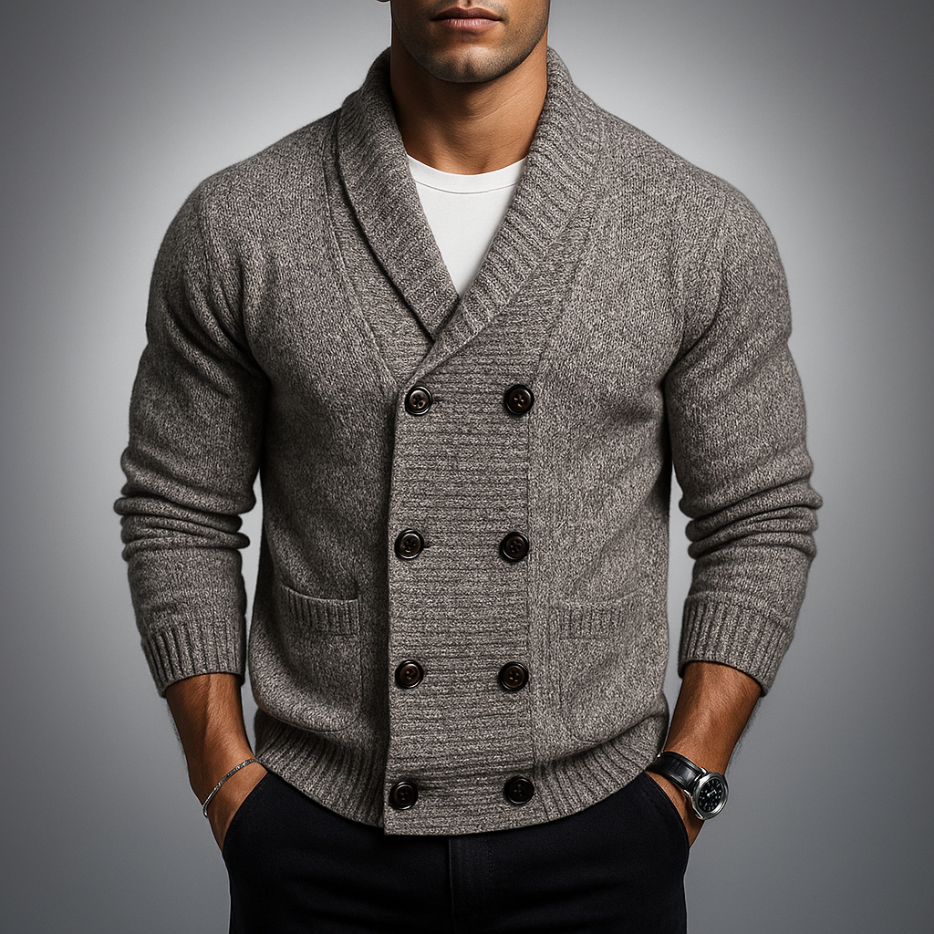 Men's Double-Breasted Cardigan