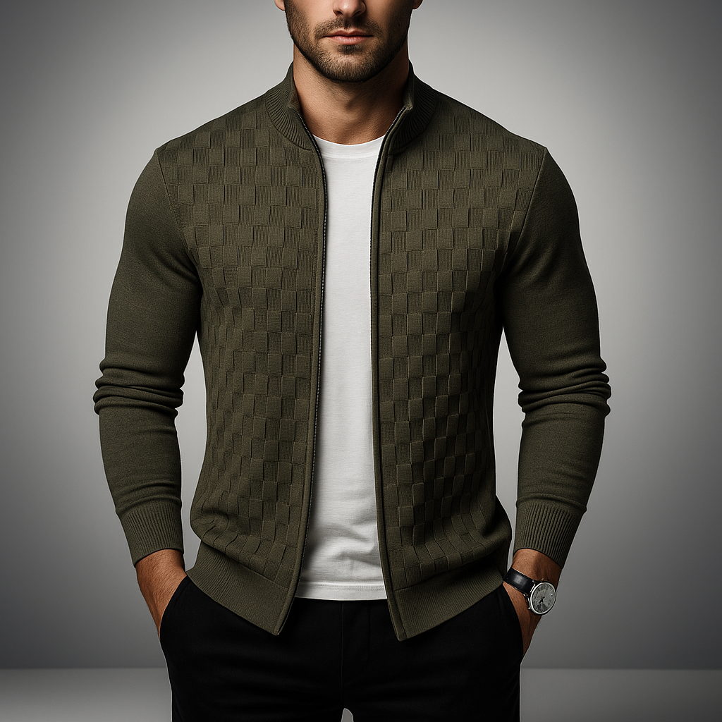 Men's Zip Cardigan - Stylish and Comfortable