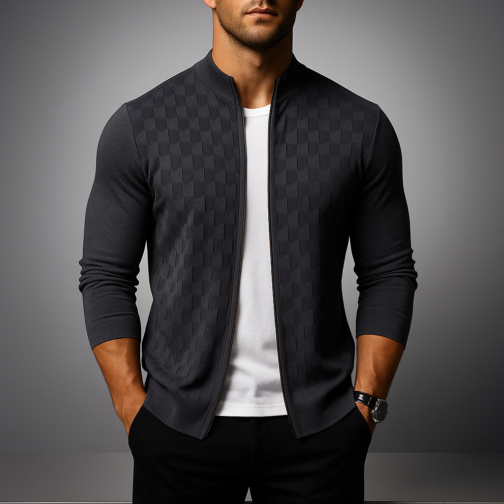 Men's Zip Cardigan - Stylish and Comfortable