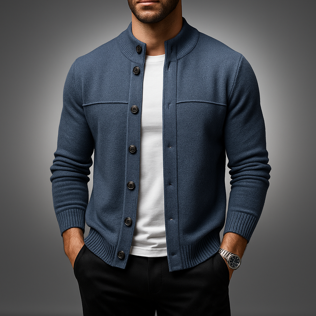 Men's Wool Cardigan - Cozy and Stylish Knitwear