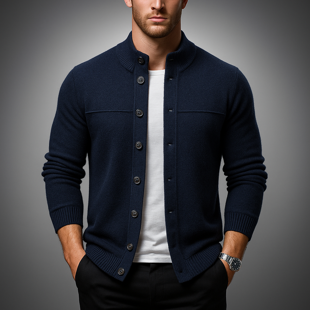 Men's Wool Cardigan - Cozy and Stylish Knitwear