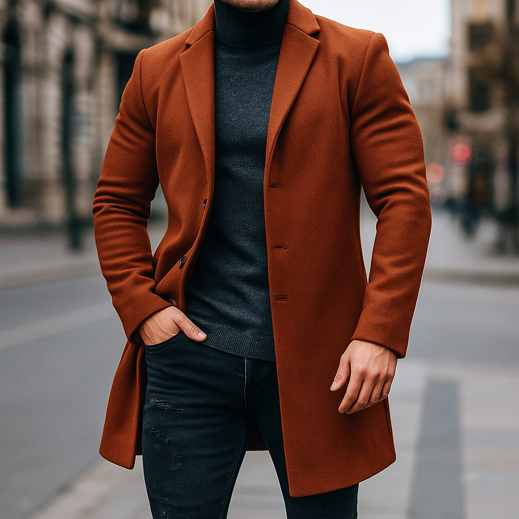Wool Trench Coat for Men