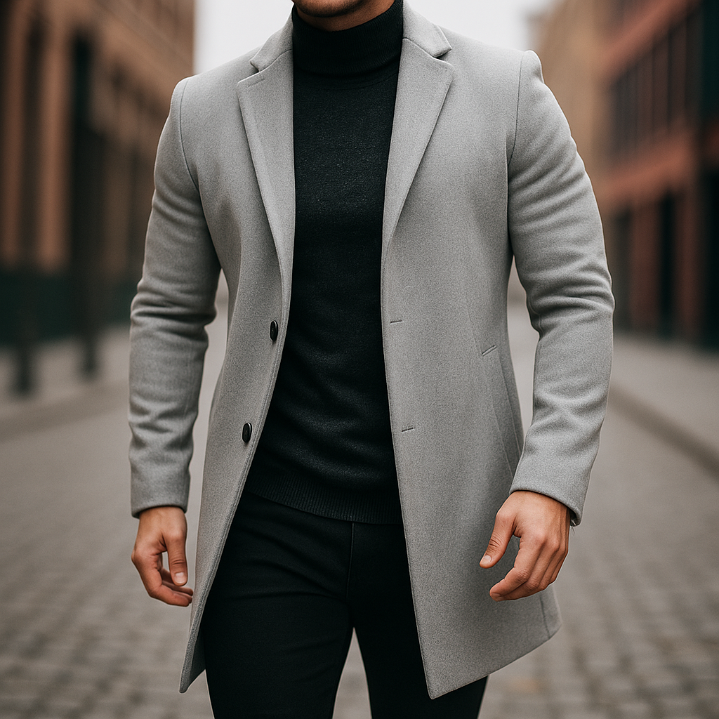 Wool Trench Coat for Men