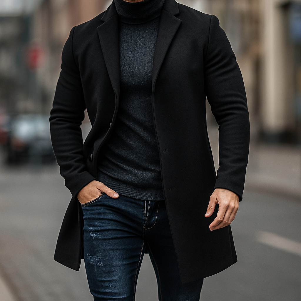 Wool Trench Coat for Men