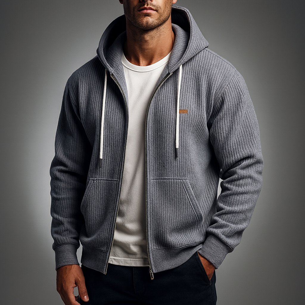 Men's Zip-Up Cardigan - Stylish and Comfortable