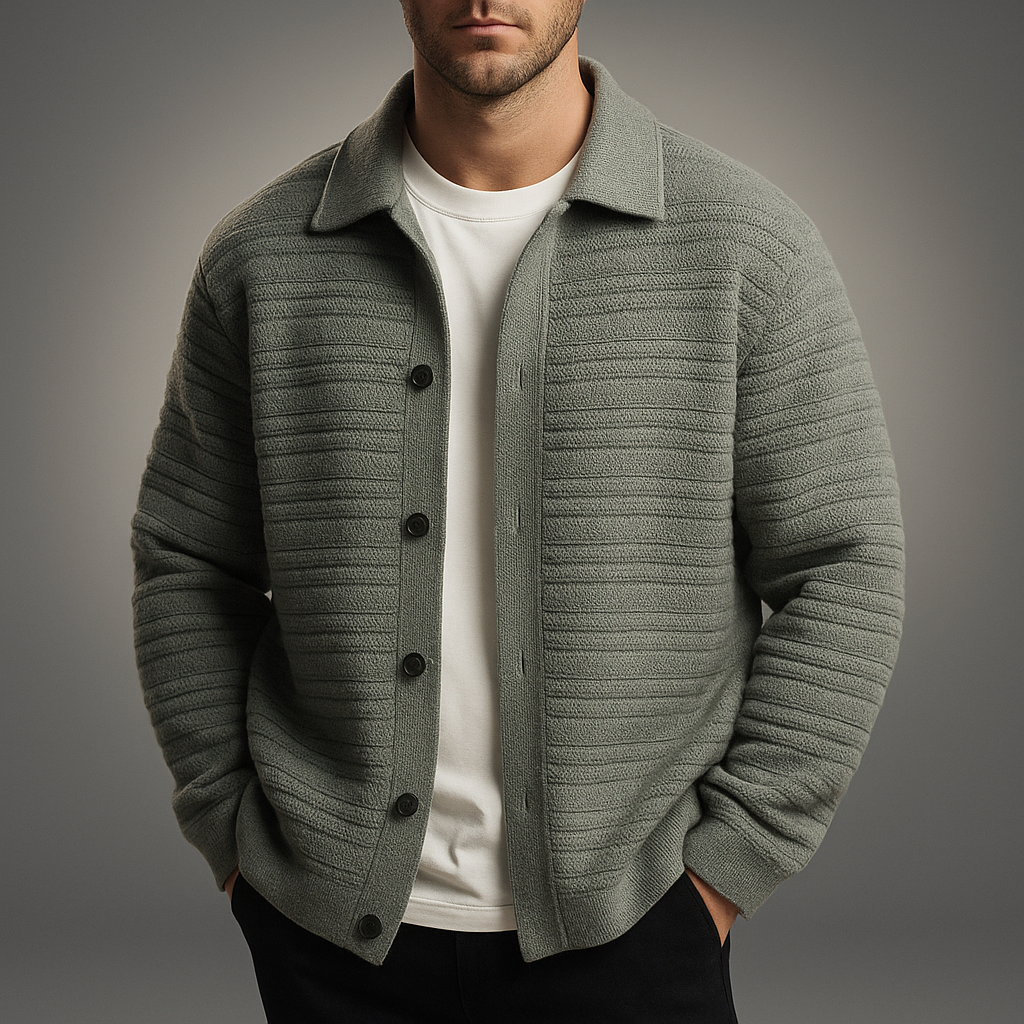 Men's Stylish Matte Knit Cardigan