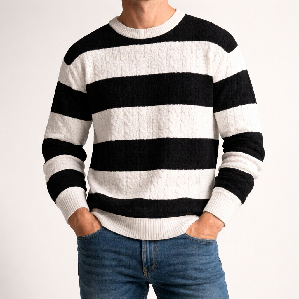 Men's Chevron-Knit Sweater