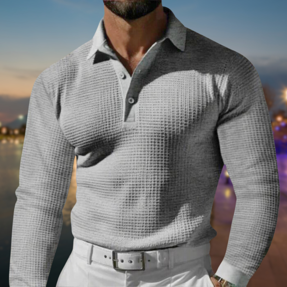 Men's Comfort Polo Sweater