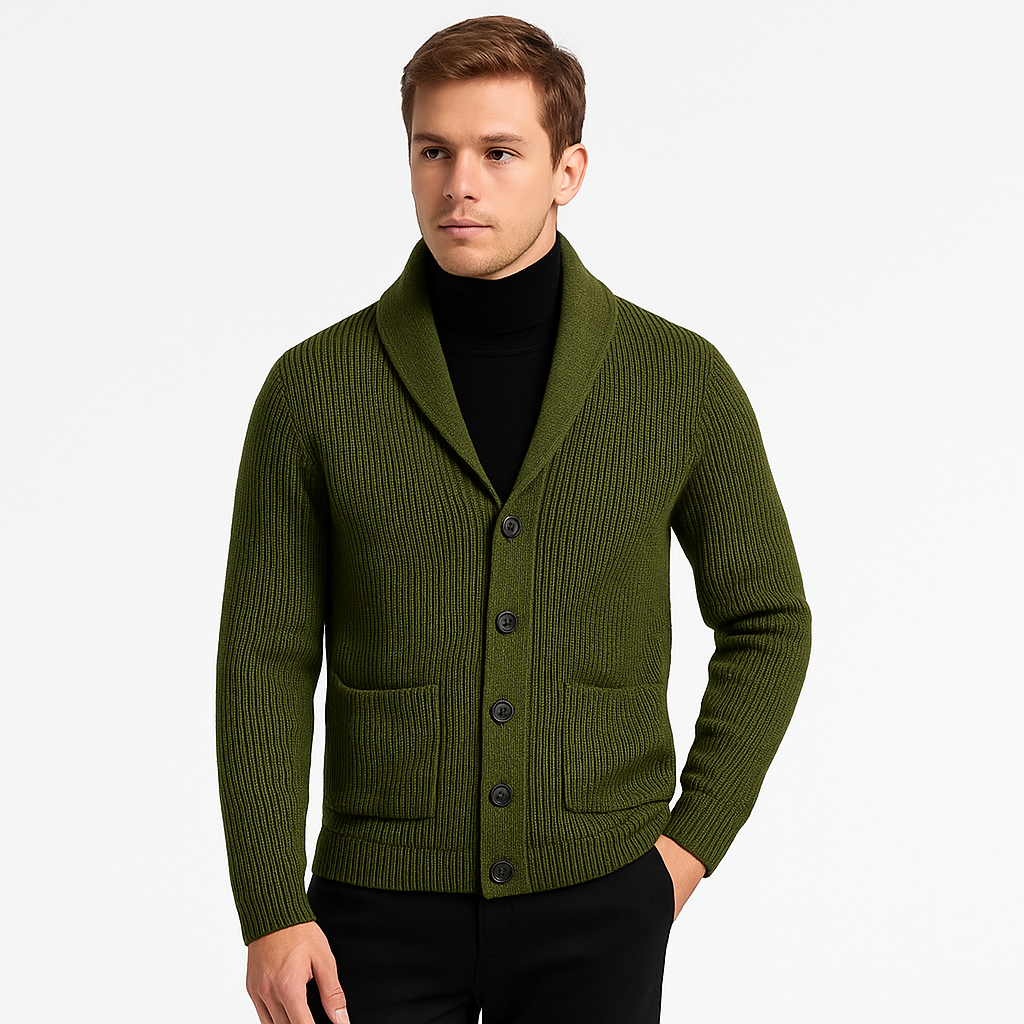 Men's Shawl Cardigan - Stylish and Versatile Knitwear