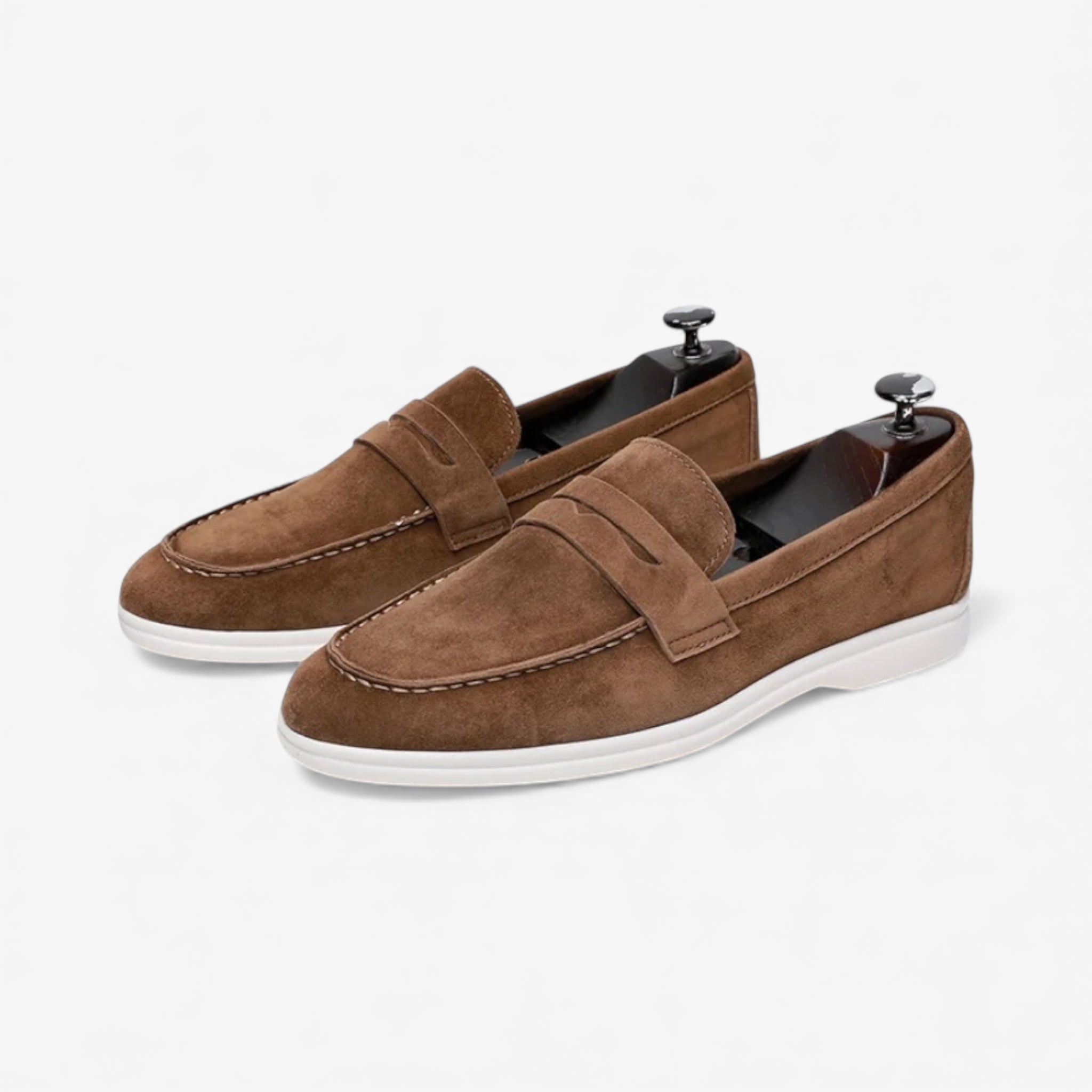 Genuine suede leather slip-on loafer