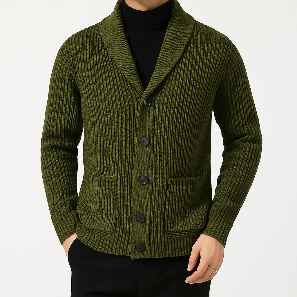 Men's Shawl Cardigan - Stylish and Versatile Knitwear