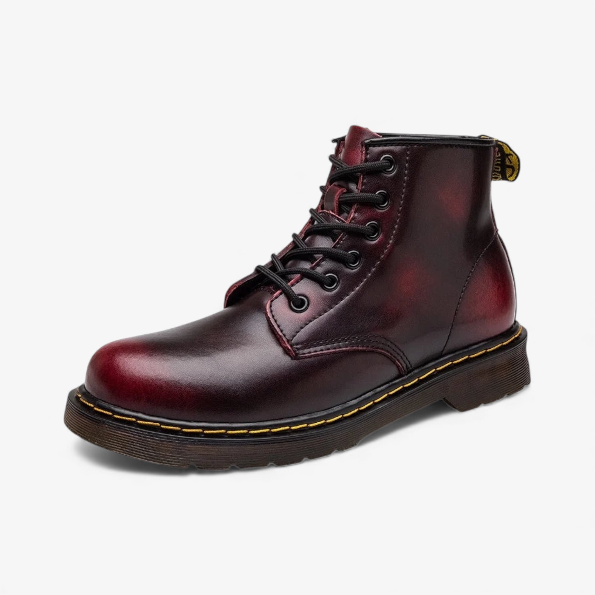 Heritage stitch ankle combat boot