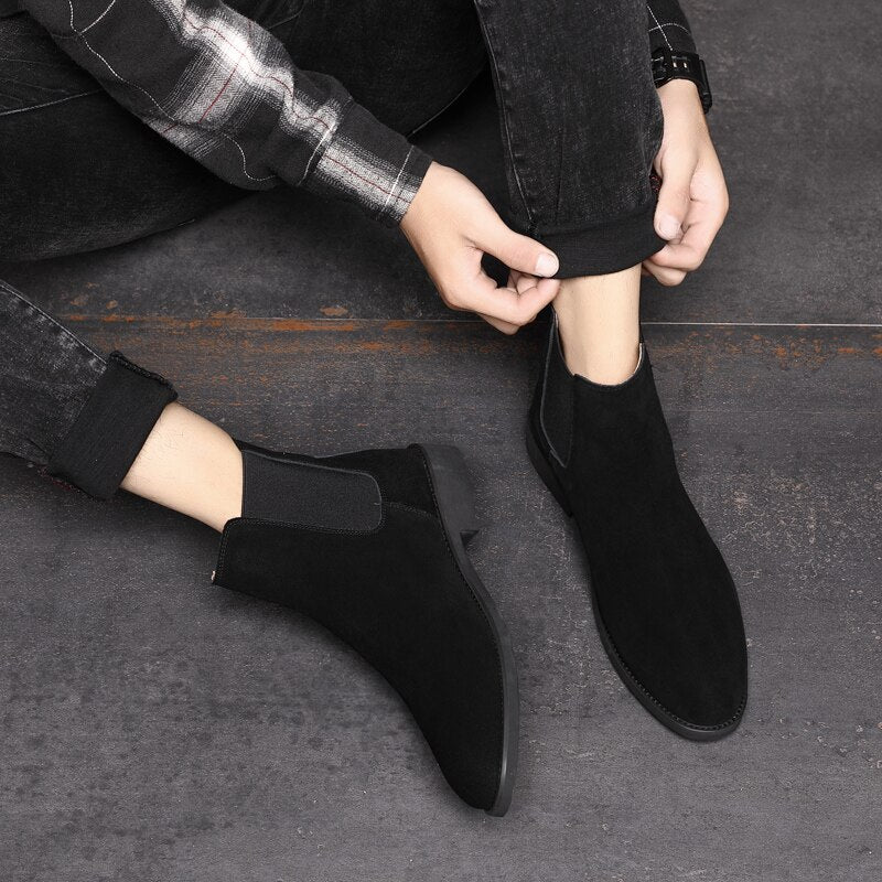 Casual Cow Leather Ankle Boots