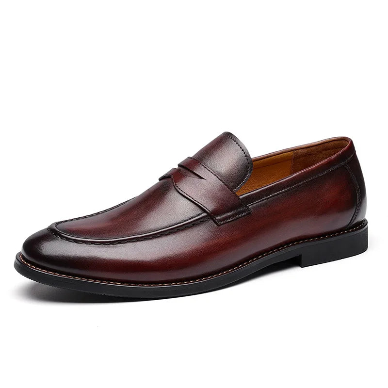 Genuine leather business dress loafer