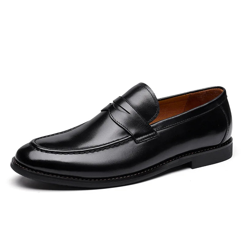Genuine leather business dress loafer