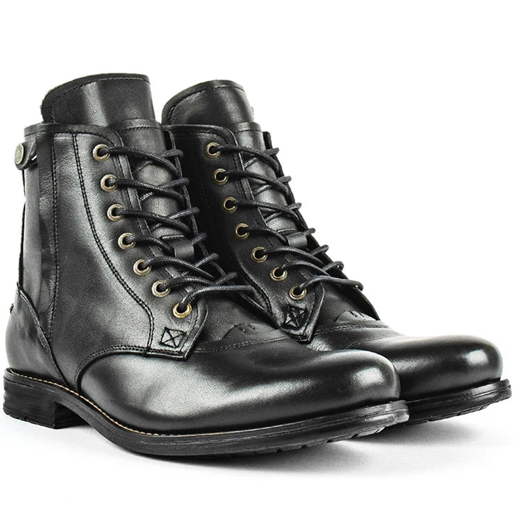 Men motorcycle leather casual boots