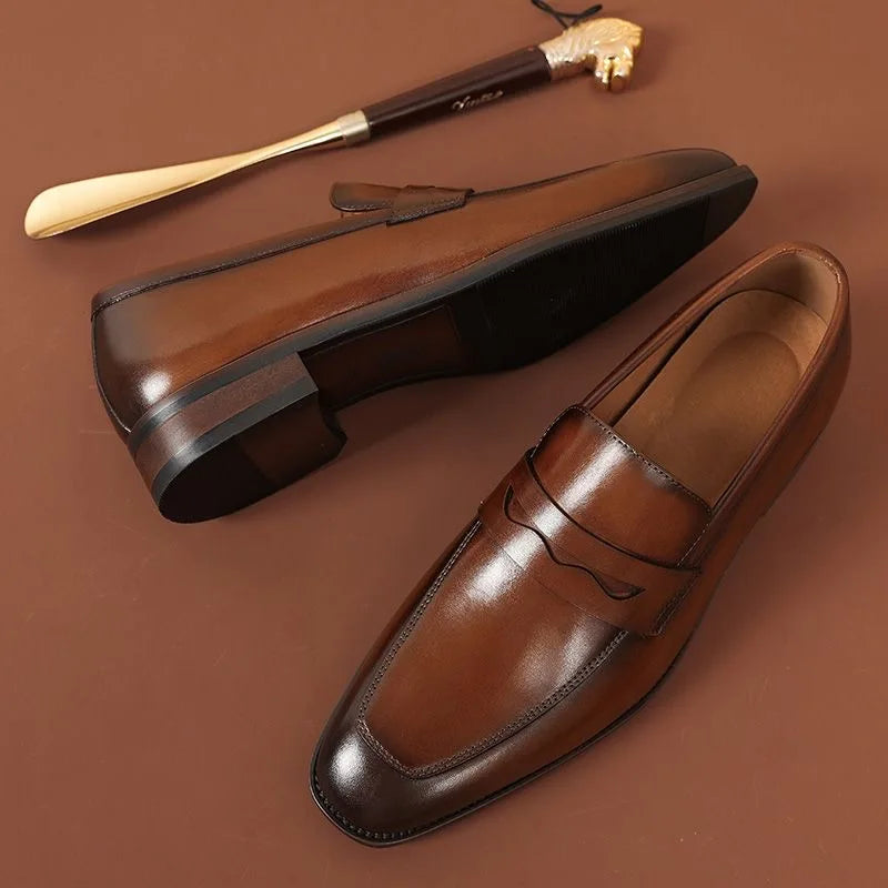 Italian luxury slip on elegant loafers