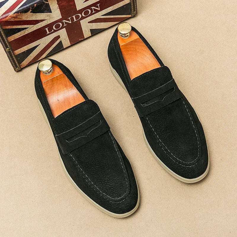 Retro pointed penny loafer