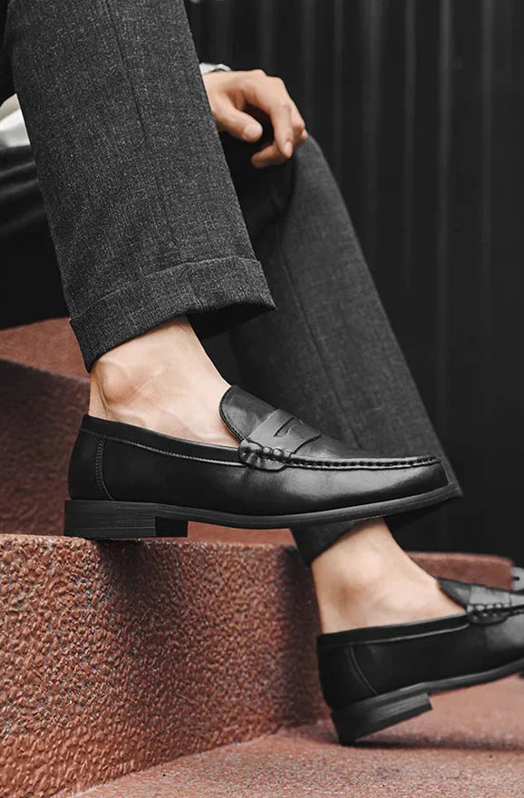 PU Leather slip on casual loafers