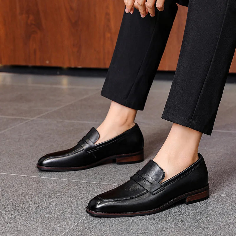 Italian luxury slip on elegant loafers
