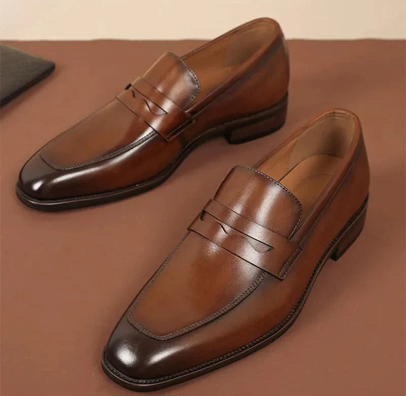 Italian luxury slip on elegant loafers
