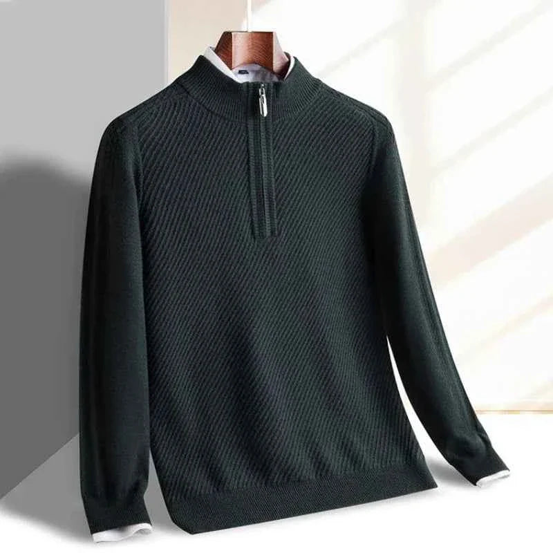 Men's Knitted Half-Zip Sweater