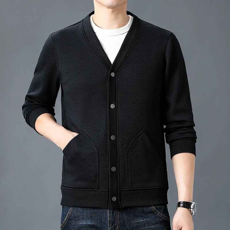 Men's Snap-Button Cardigan