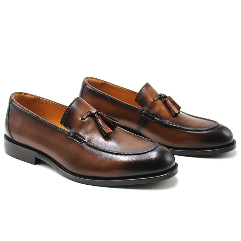 Italian luxury slip on elegant loafers