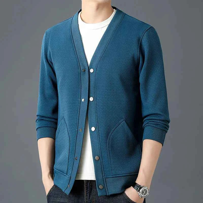 Men's Snap-Button Cardigan