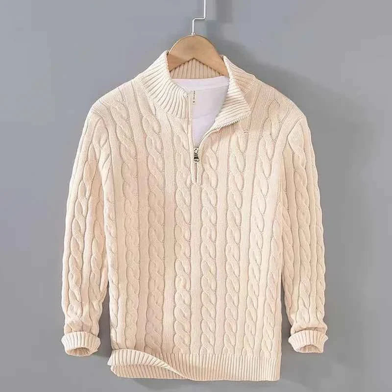 Men's Cable-Knit Sweater - Cozy Knitwear for Stylish Comfort