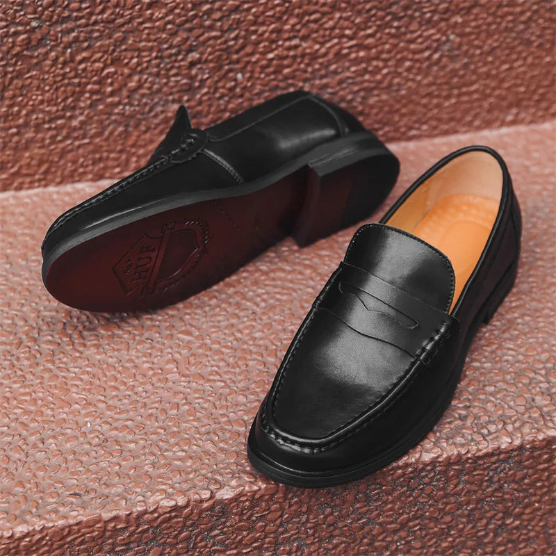 PU Leather slip on casual loafers