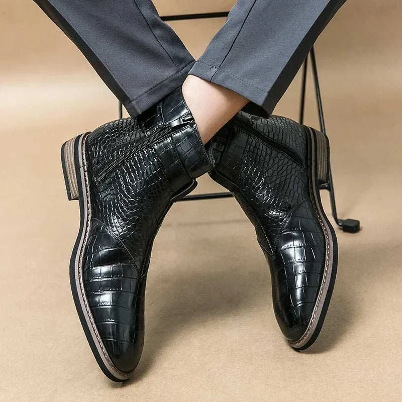 Formal pointed retro boots