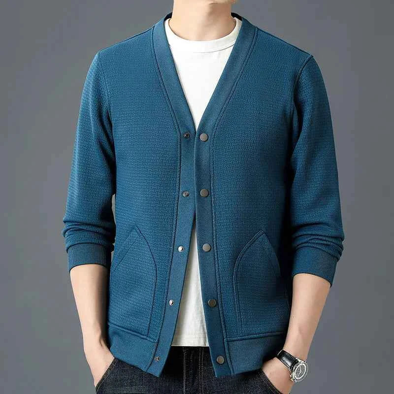 Men's Snap-Button Cardigan