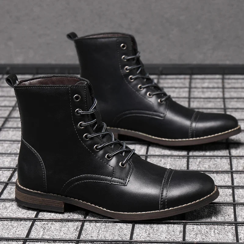 Comfortable winter leather boots