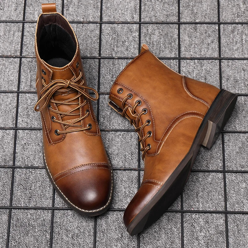 Comfortable winter leather boots