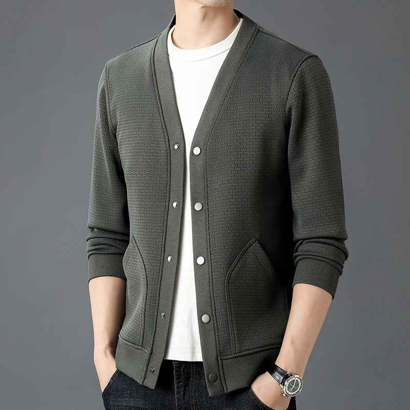 Men's Snap-Button Cardigan