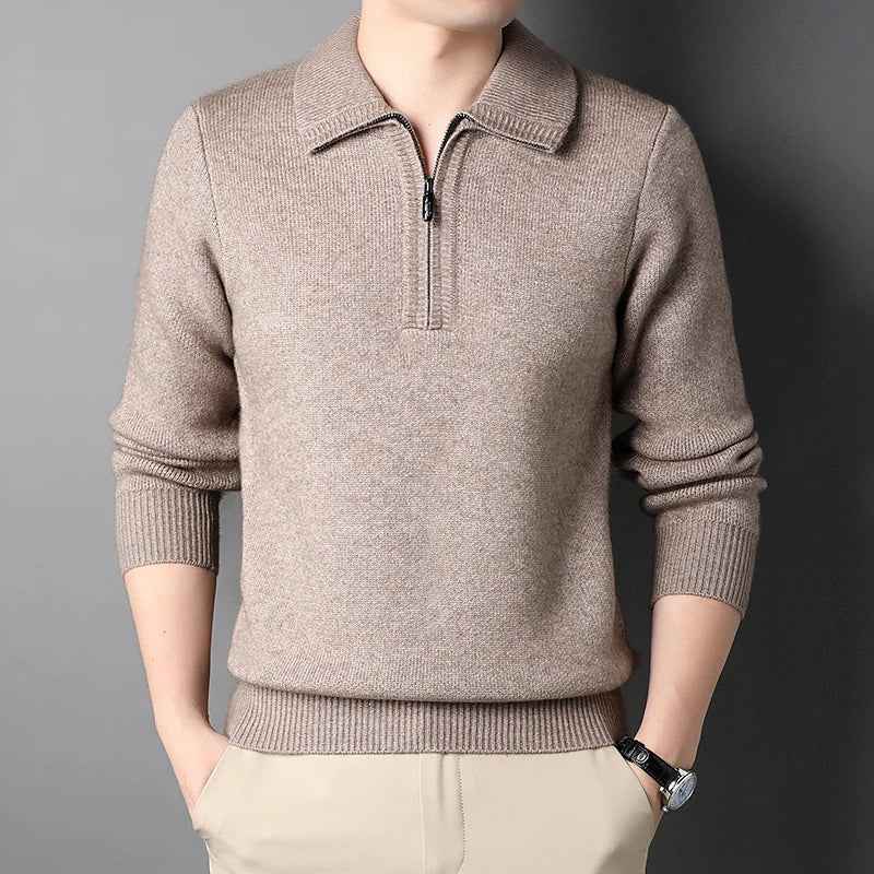 Men's Cashmere Quarter-Zip Sweater