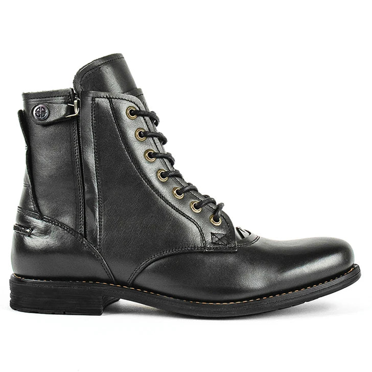 Men motorcycle leather casual boots