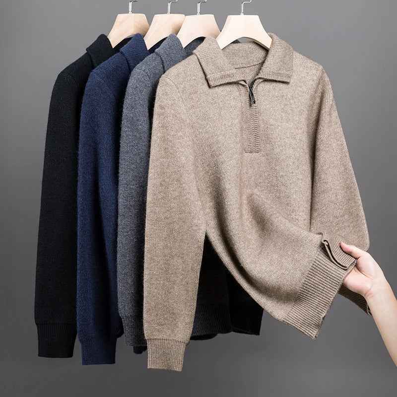 Men's Cashmere Quarter-Zip Sweater