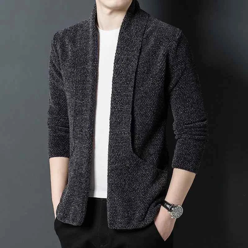Men's Open Cardigan - Stylish and Versatile Layering Piece