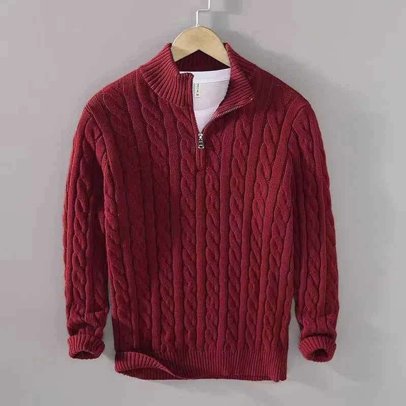 Men's Cable-Knit Sweater - Cozy Knitwear for Stylish Comfort