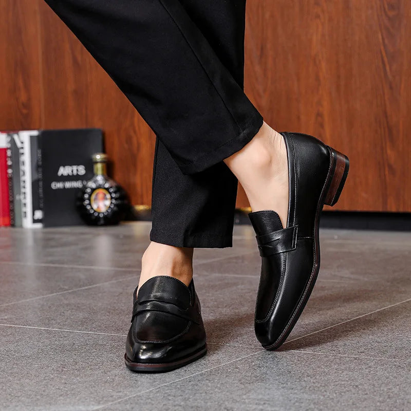 Italian luxury slip on elegant loafers